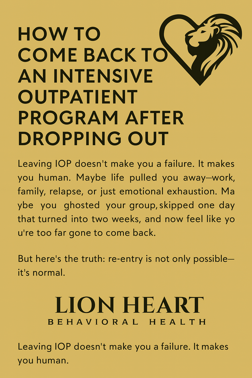 Quick Tips for Coming Back to IOP After a Break